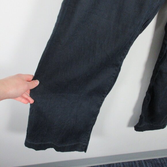 Maeve Anthropologie The Colette Women’s Pants Wide Leg Cropped Size 31 Black 486 - Picture 10 of 14